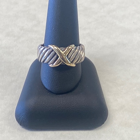 David Yurman 14k gold & sterling silver ex ring - Picture 1 of 6